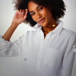 Alice Walk Organic Cotton Cloud Top - Triple Gauze White.